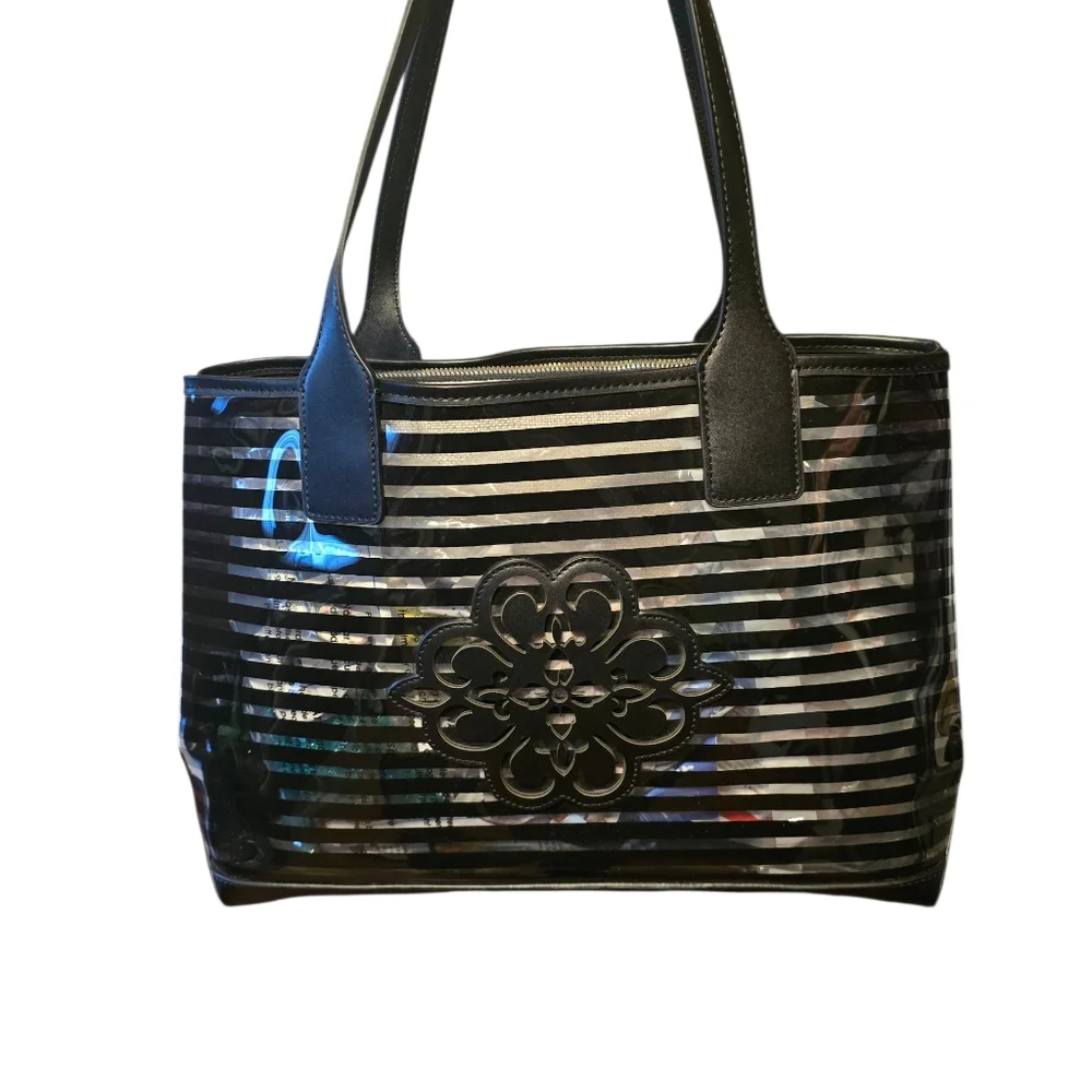 CLEAR BLack Striped Tote Bag - Picture 8 of 10